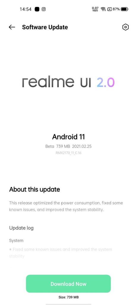 Realme UI beta 6 for Realme 7 Pro