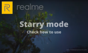 Realme Starry Mode feature
