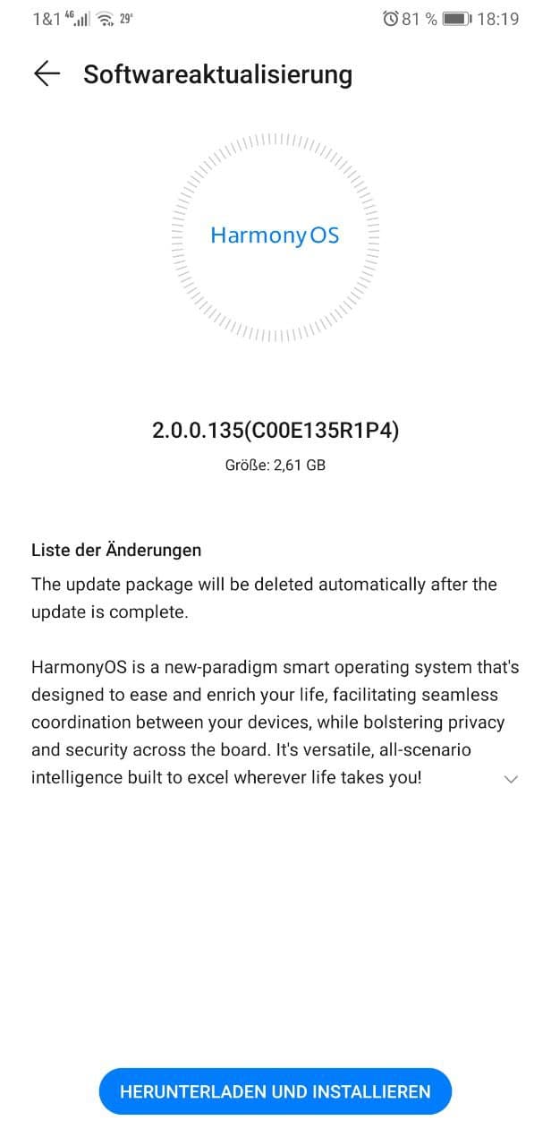 Huawei Mate 20 X HarmonyOS 2.0 update