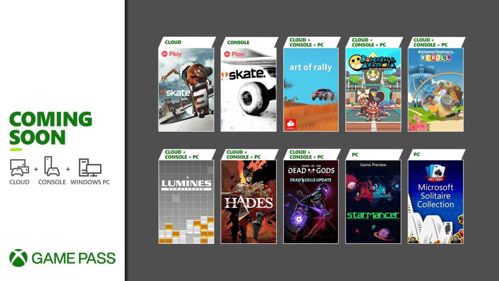 Microsoft Xbox Pass August lineup