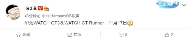 Huawei Watch GT Runner launch date
