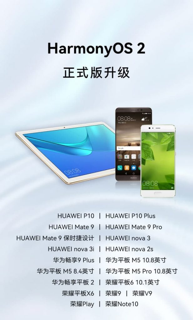 HarmonyOS 2.0 for 19 Huawei and Honor devices