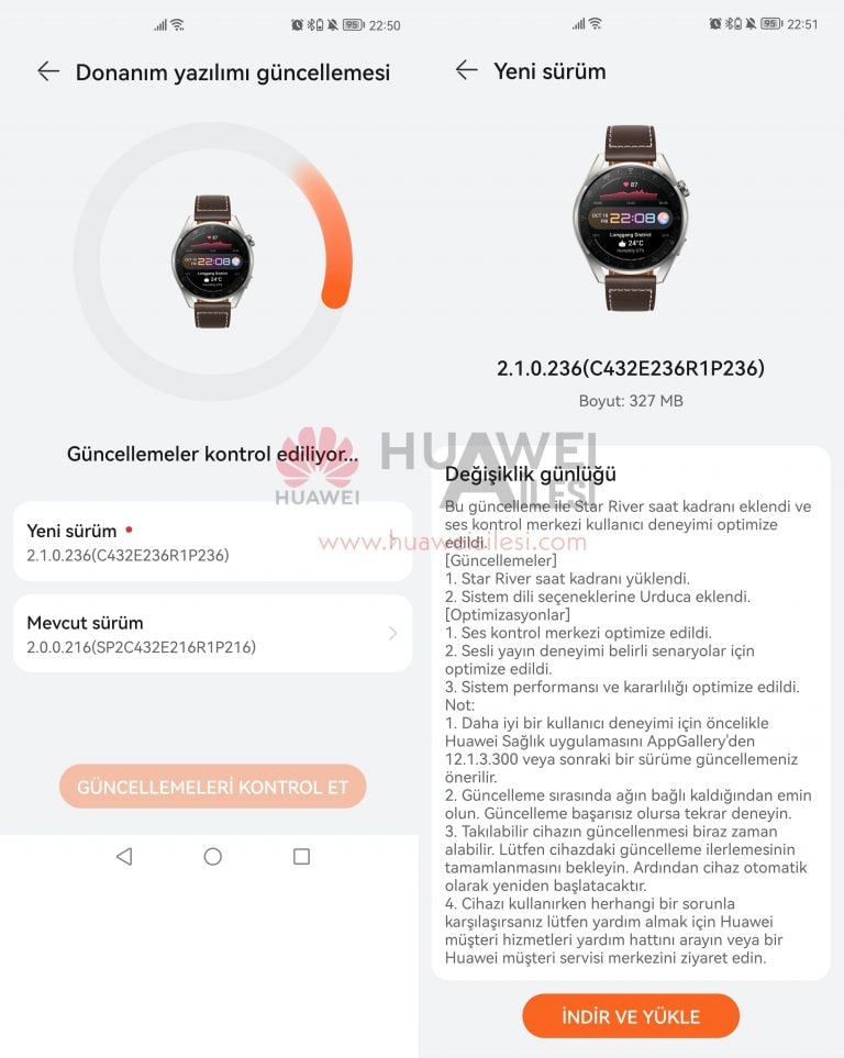 Huawei Watch 3 series April 2022 update