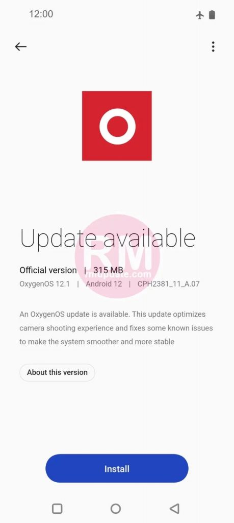 OnePlus Nord CE 2 Lite first firmware update