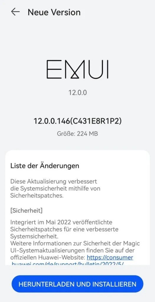 Huawei Nova 5T May 2022 patch update