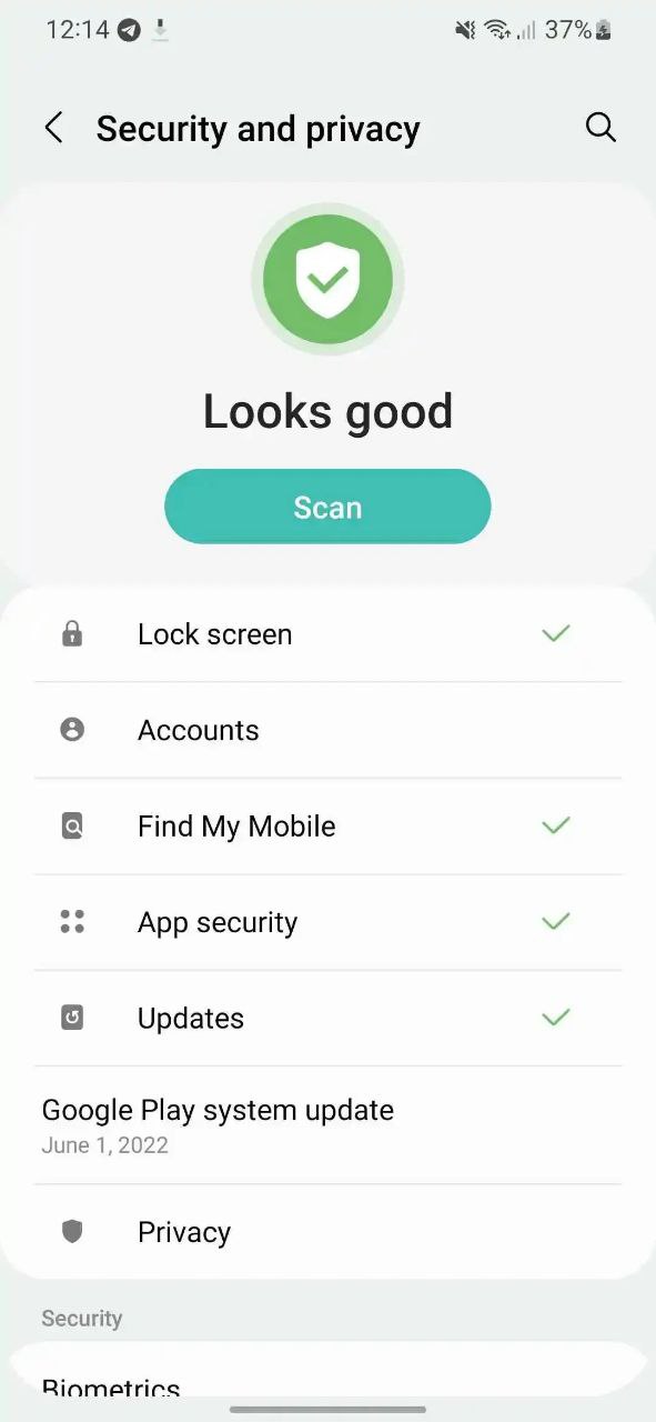 security and privacy hub oneUI 5.0