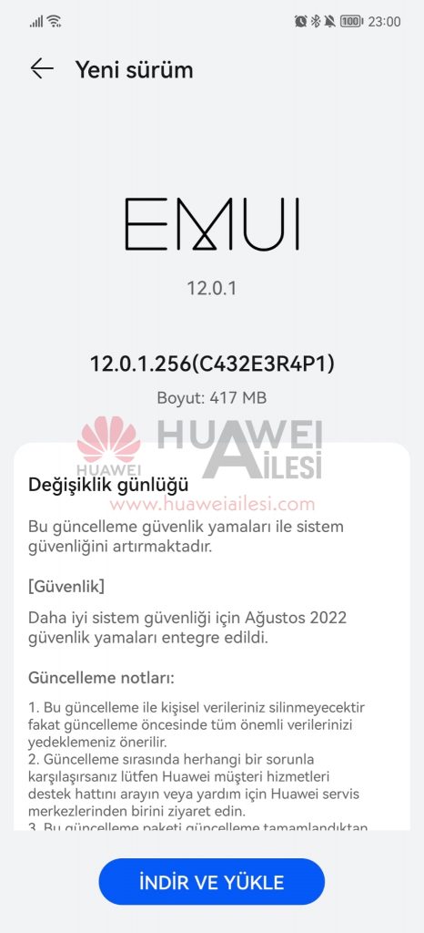 Huawei P50 Pro August 2022 security update