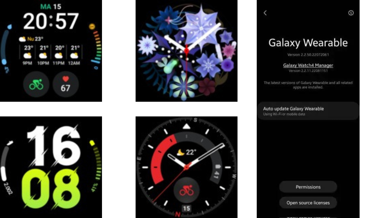 Galaxy Watch 5 watch faces on Galaxy Watch 4