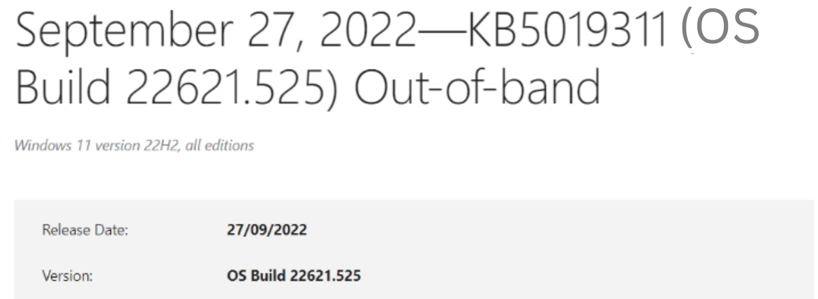 Microsoft Build 22621.525
