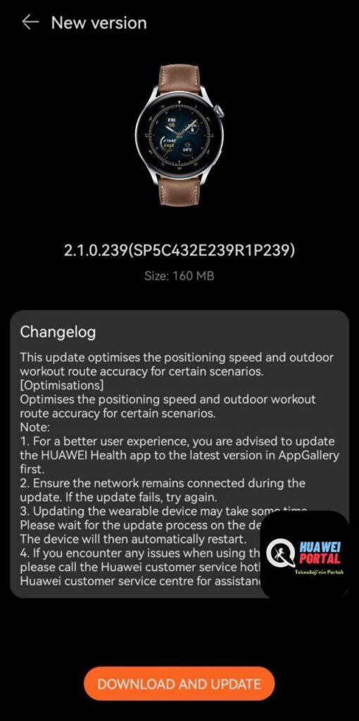 Huawei Watch 3 October 2022 update