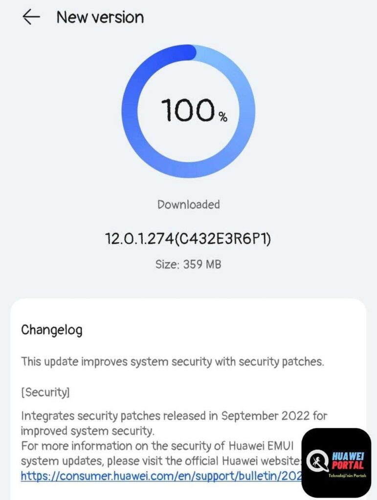 Huawei P50 Pro September 2022 patch